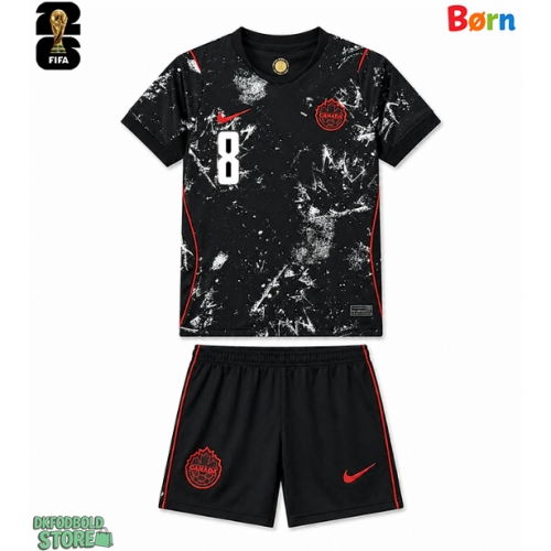 Canada Ismael Kone #8 Replika Babytøj Udebanesæt Børn VM 2026 Kortærmet (+ Korte bukser)